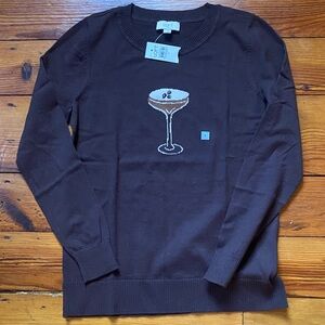 Loft Espresso Martini 100% Cotton Sweater NWT